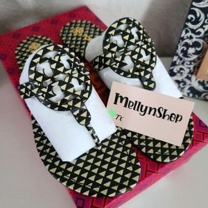 NEW! Tory Burch Triangle Geo Miller Sandals 8.5